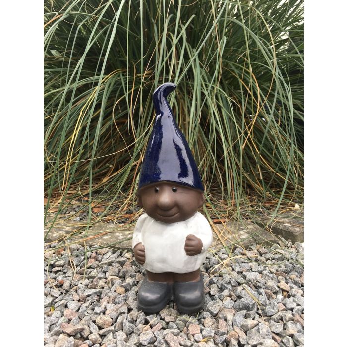 Nisse - Gnom Stående Med Blå Hue
