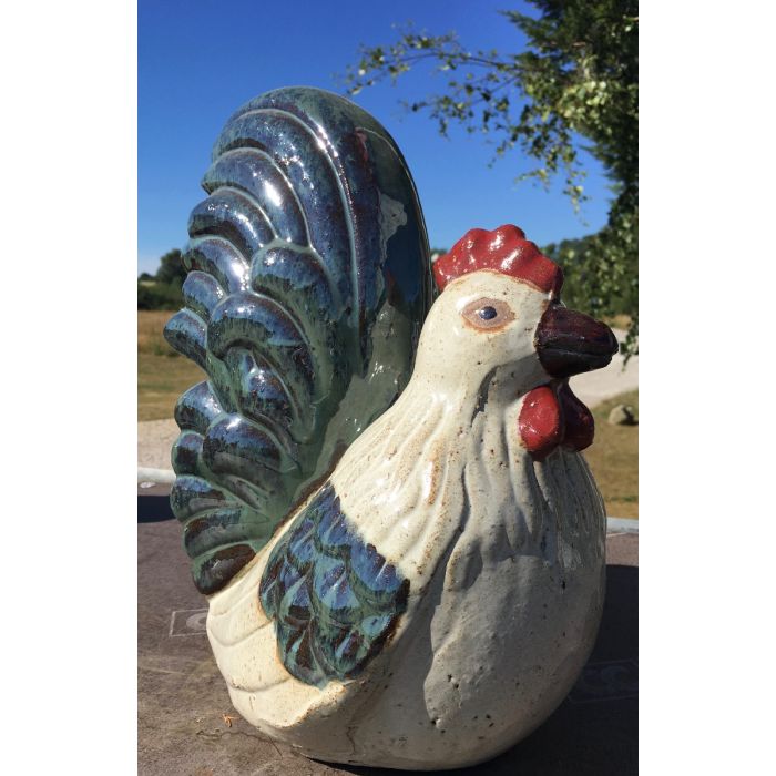 Pragt Hane Grøn-Hvid