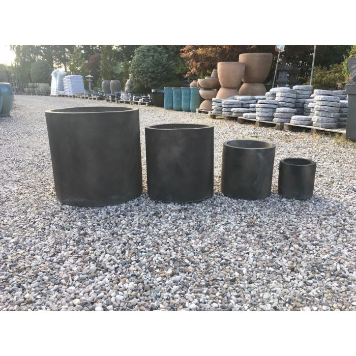 Fiber Beton Krukker Model Paris Dark Grey 