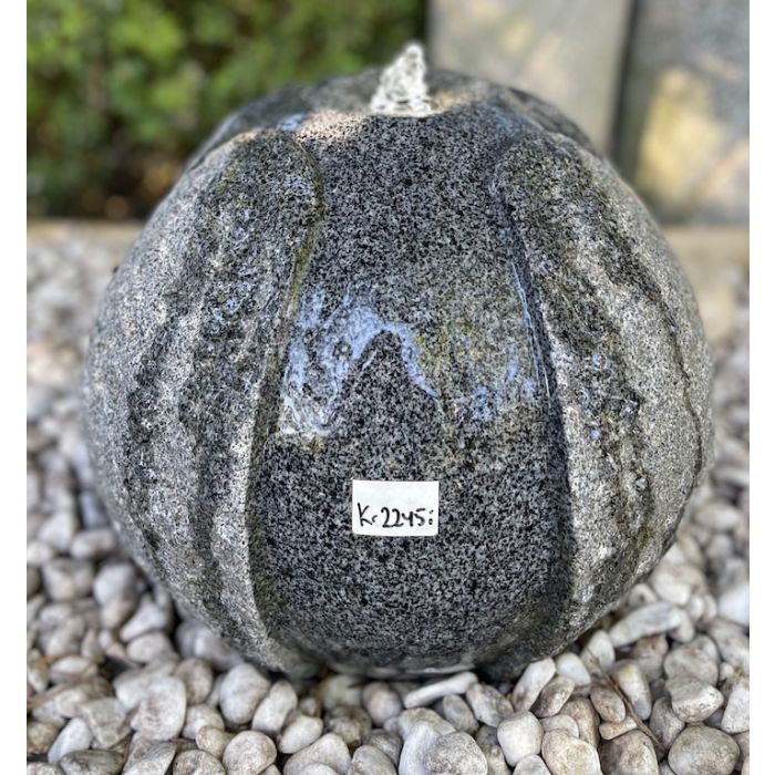 Vandsten Kugle Delvis Poleret 36cm