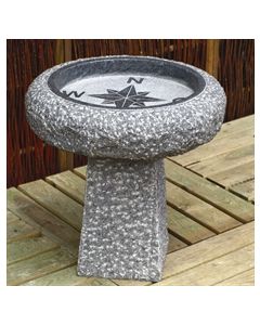 Fuglebad kompas på sokkel Ø35cm