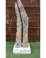  Granit søjle brun dobbelt på beton sokkel fra Sverige