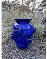 Jordbær-Krukke-Blå-H.60